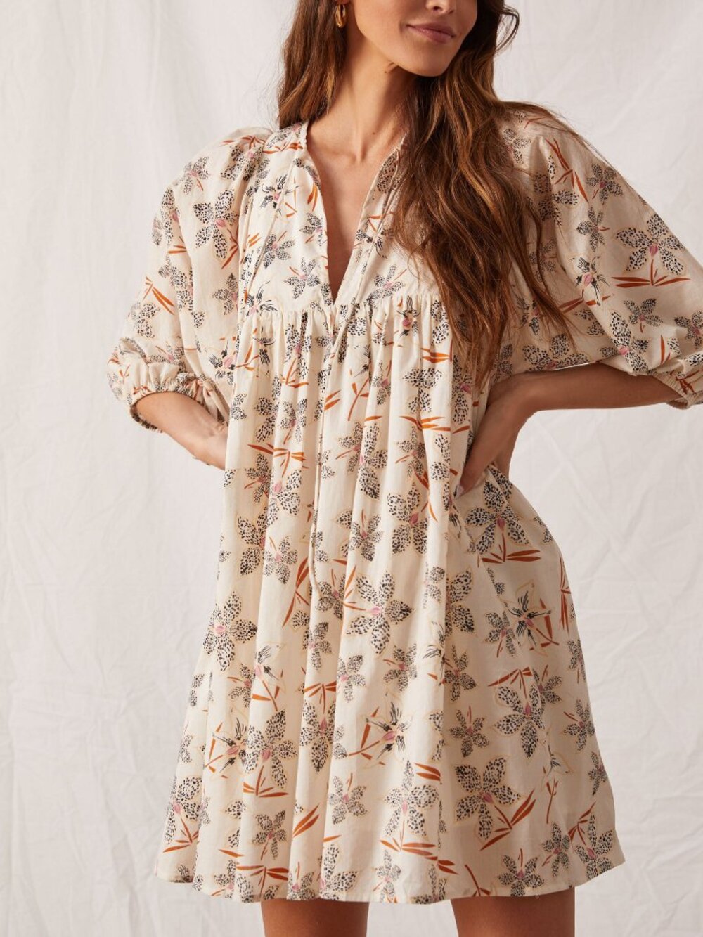 Anthropologie Babydoll Puff Sleeve Dress